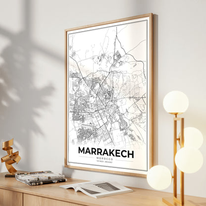 Marrakech Modern Map Poster