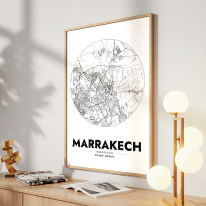 Marrakech Spot Map Poster