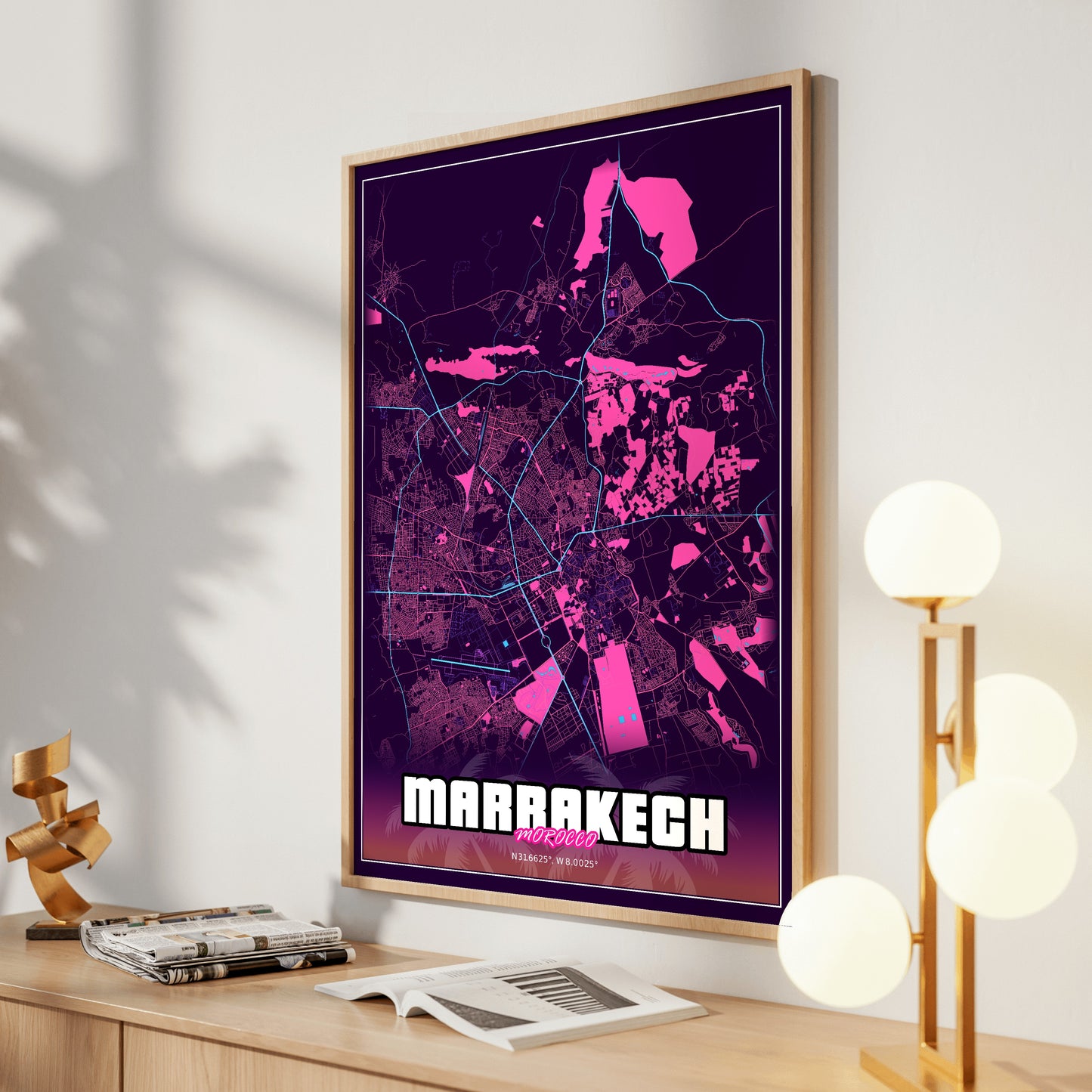 Marrakech GTA Map Poster