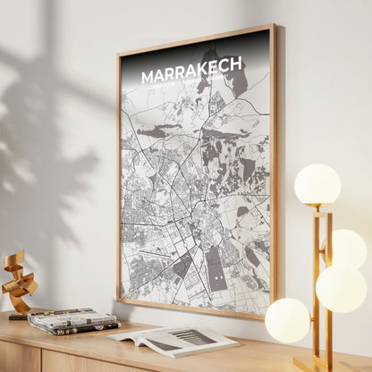 Marrakech Ash Map Poster