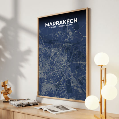 Marrakech Anchor Map Poster