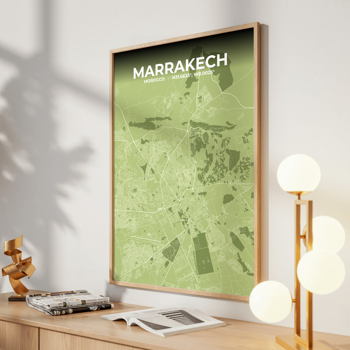 Marrakech Grove Map Poster