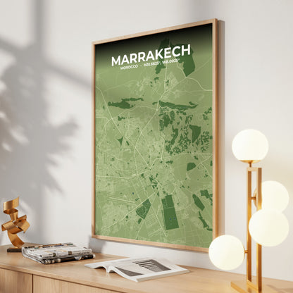 Marrakech Clay Map Poster