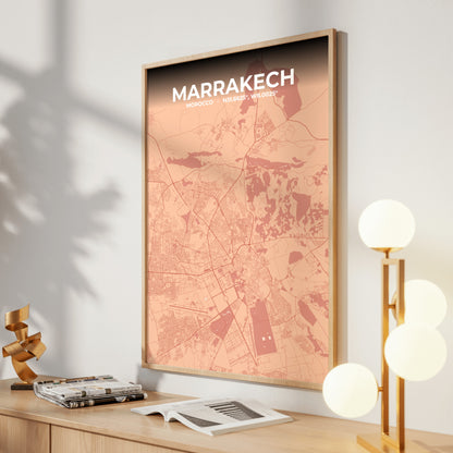 Marrakech Blush Map Poster