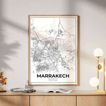 Marrakech Modern Map Poster