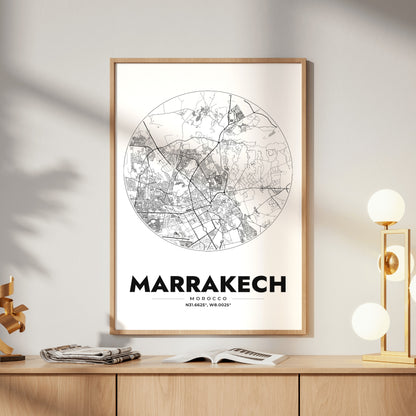 Marrakech Spot Map Poster