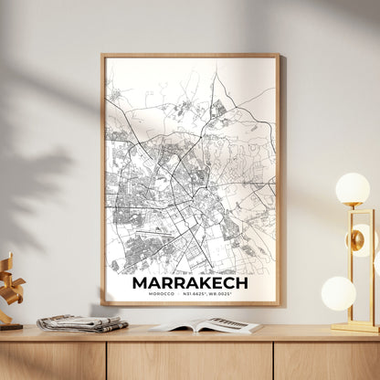 Marrakech Elegant Map Poster