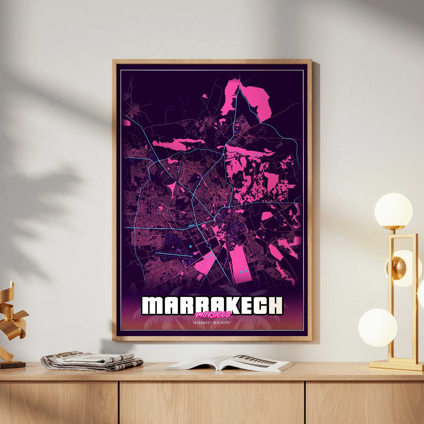 Marrakech GTA Map Poster