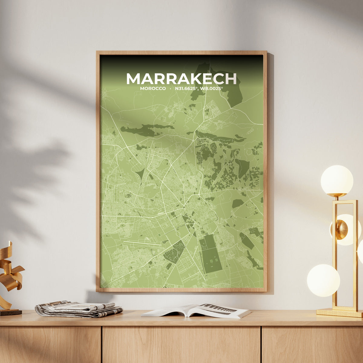 Marrakech Grove Map Poster
