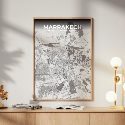 Marrakech Ash Map Poster