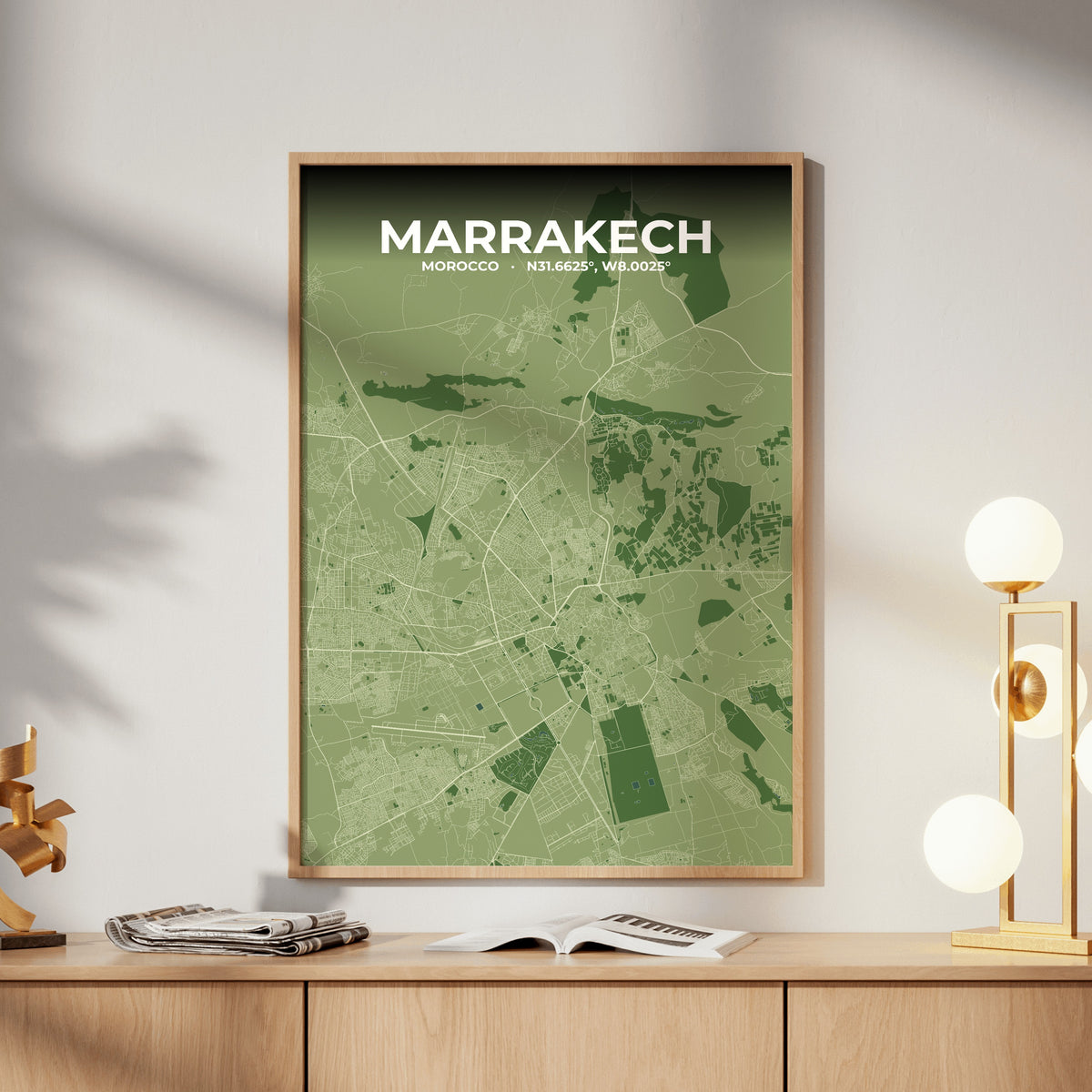 Marrakech Clay Map Poster