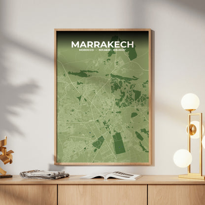 Marrakech Clay Map Poster