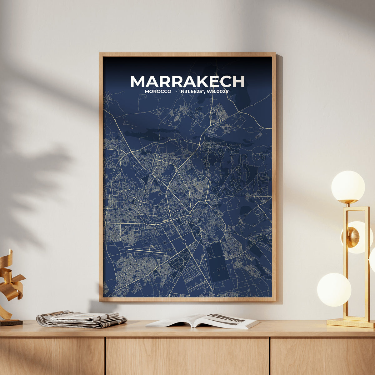 Marrakech Anchor Map Poster
