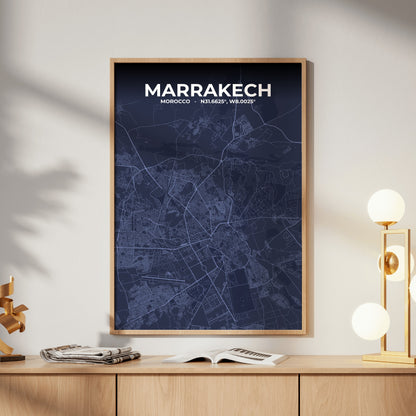 Marrakech Tide Map Poster