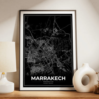 Marrakech Modern Map Poster