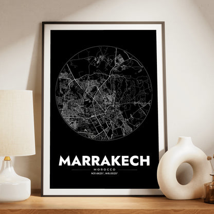 Marrakech Spot Map Poster