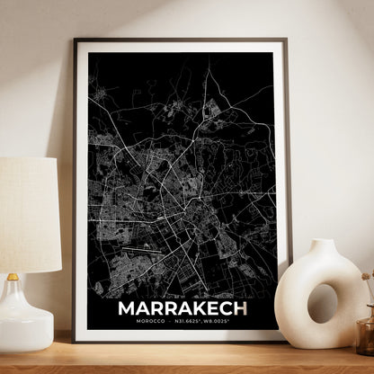Marrakech Elegant Map Poster