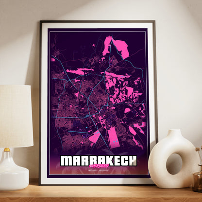 Marrakech GTA Map Poster