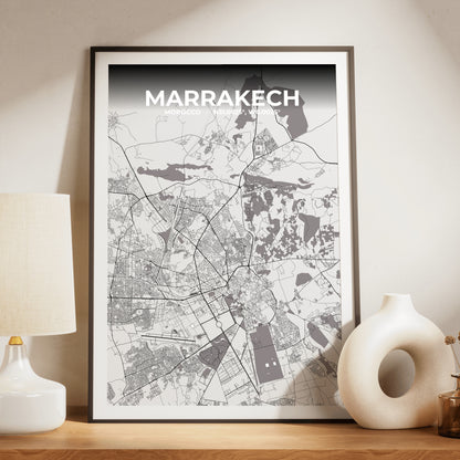 Marrakech Ash Map Poster