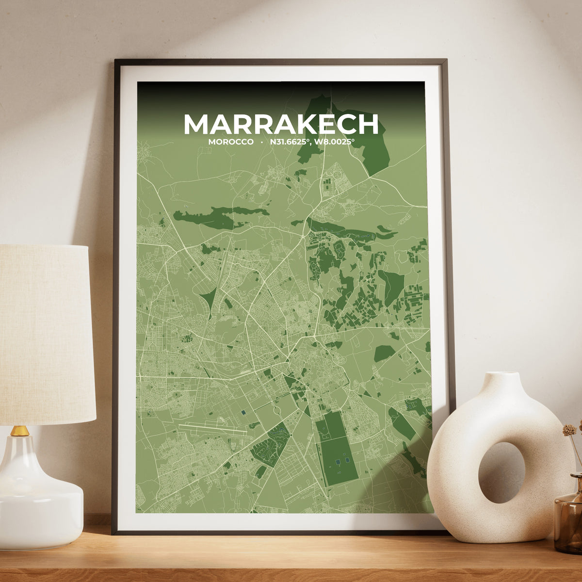 Marrakech Clay Map Poster