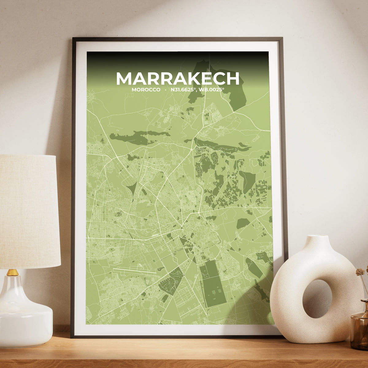 Marrakech Grove Map Poster