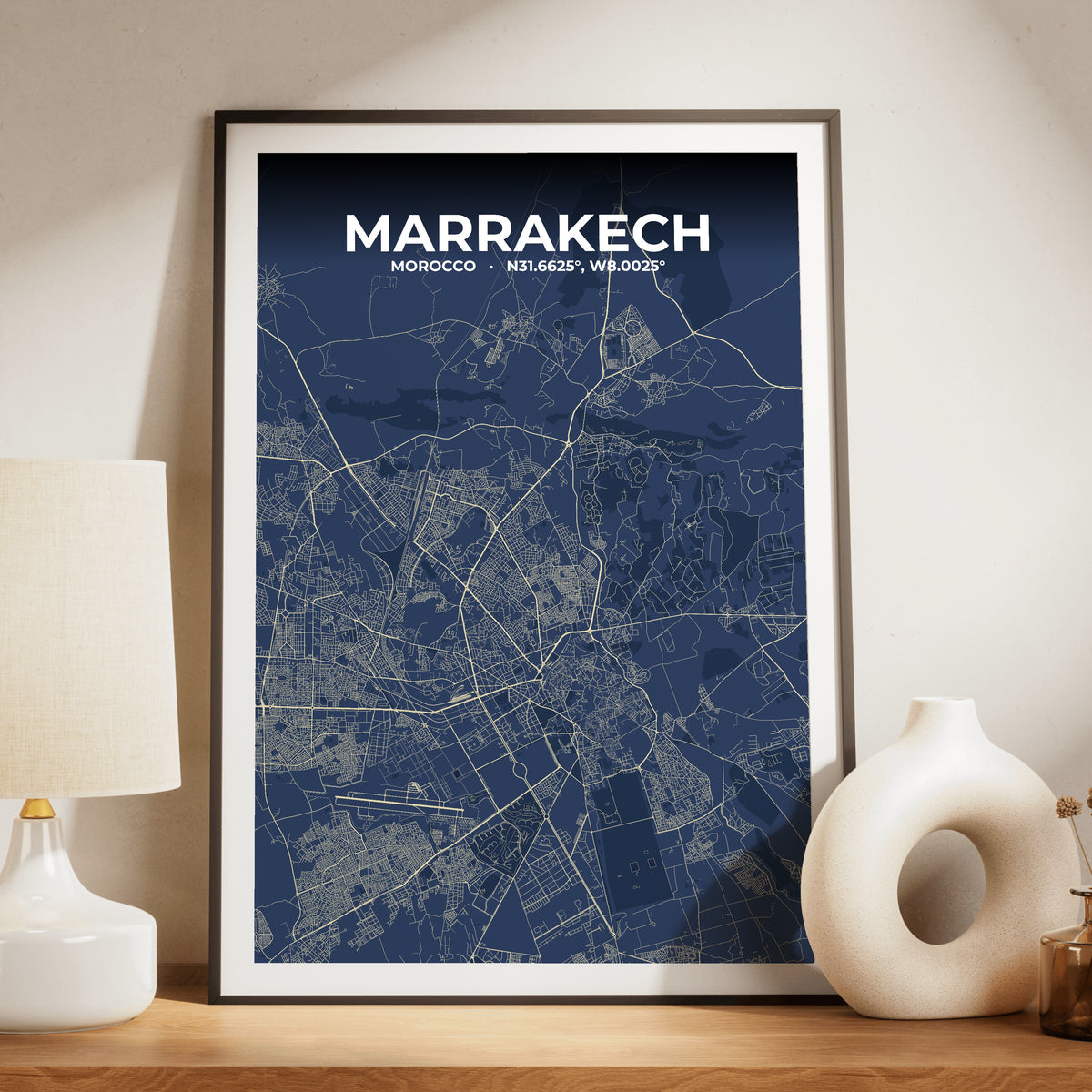 Marrakech Anchor Map Poster