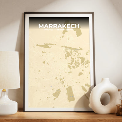 Marrakech Barn Map Poster