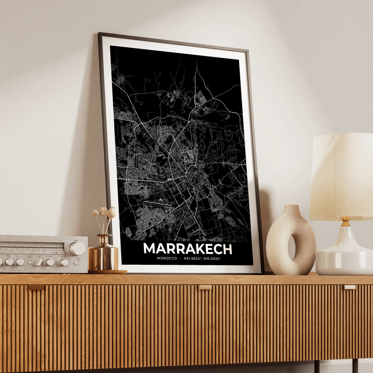 Marrakech Elegant Map Poster