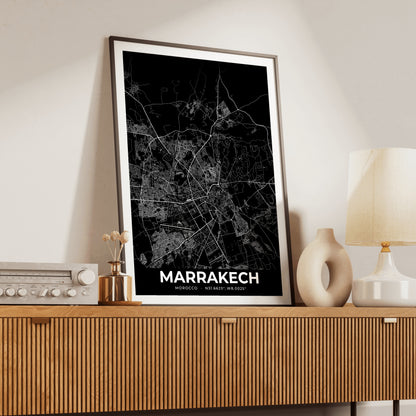Marrakech Elegant Map Poster