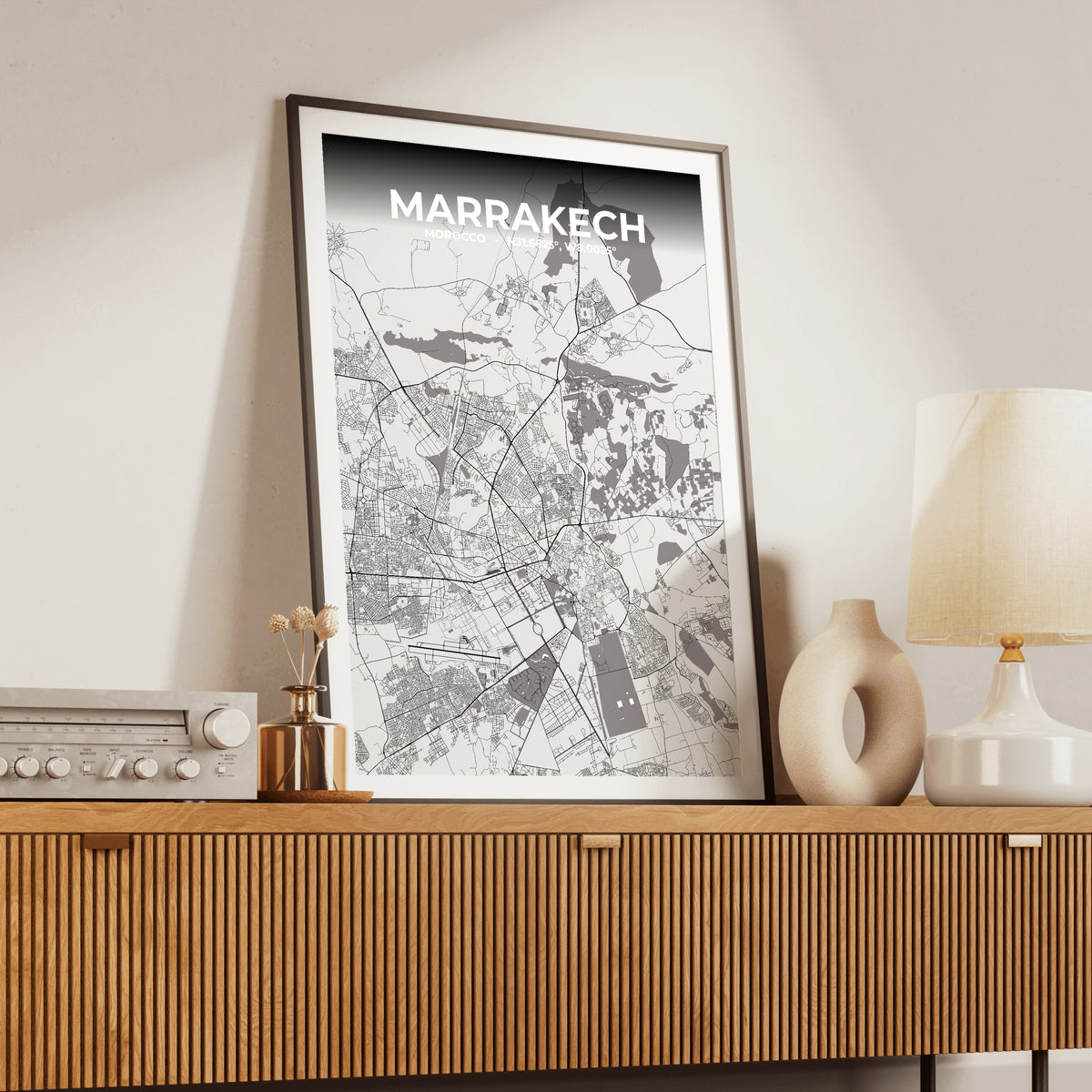Marrakech Ash Map Poster
