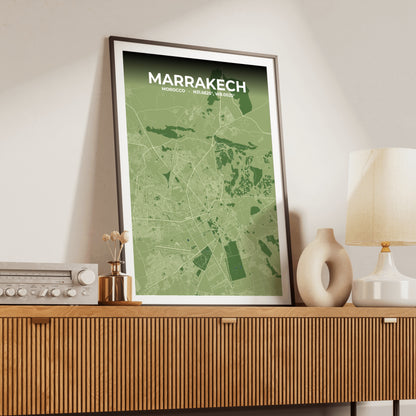 Marrakech Clay Map Poster