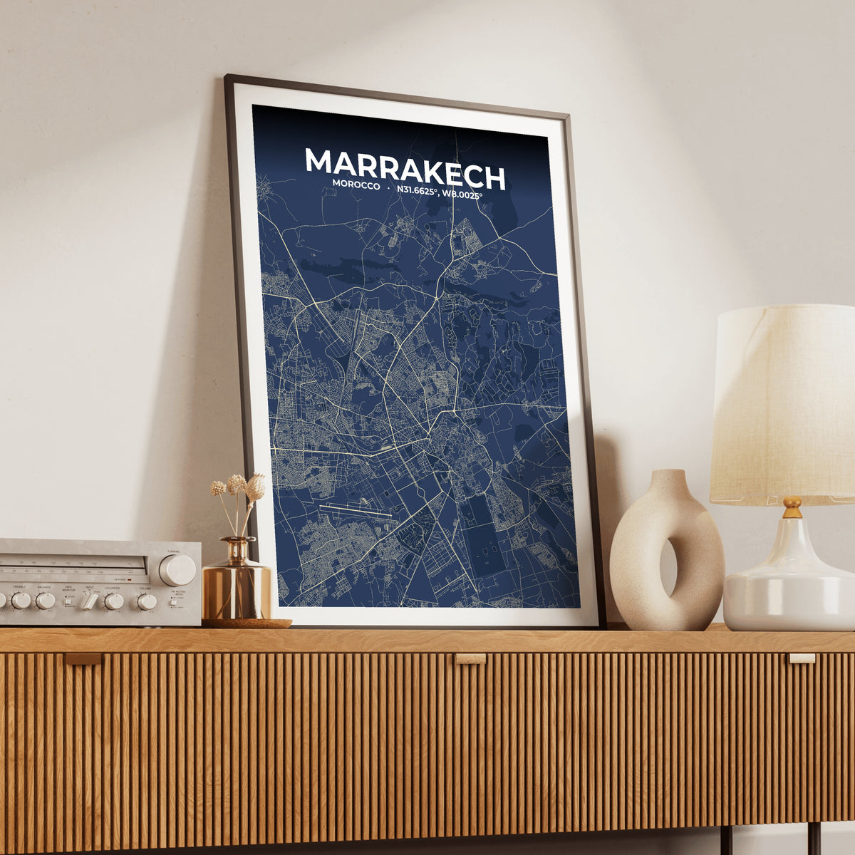 Marrakech Anchor Map Poster