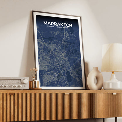 Marrakech Anchor Map Poster