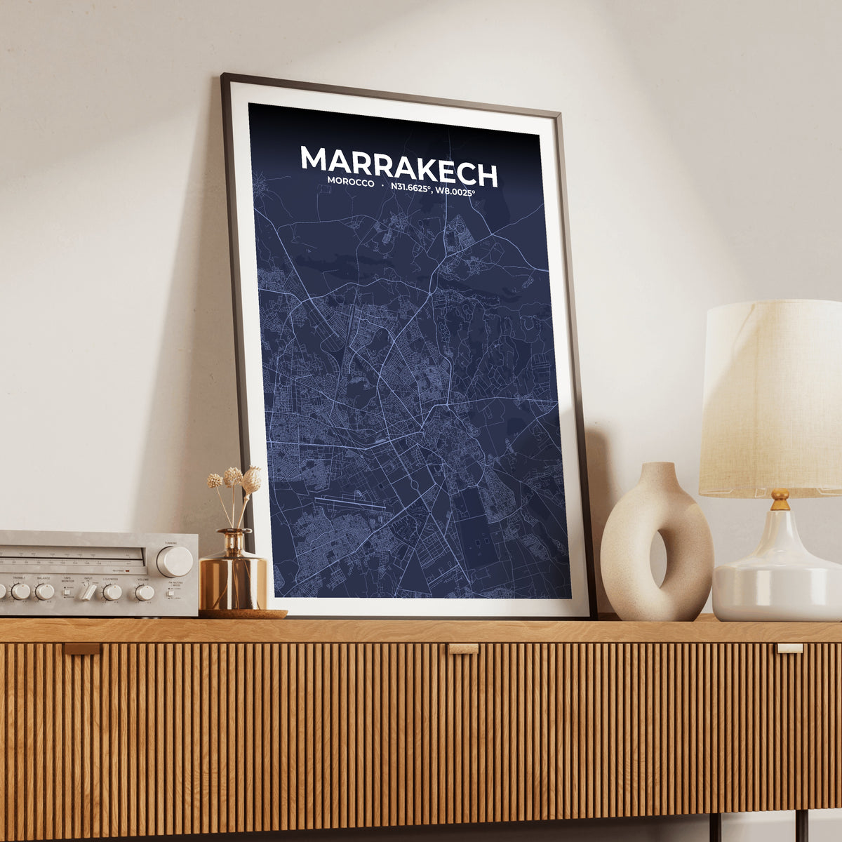 Marrakech Tide Map Poster
