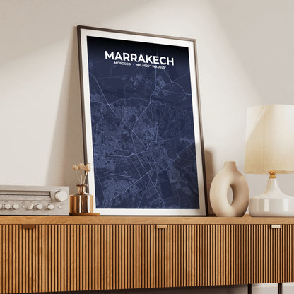 Marrakech Tide Map Poster