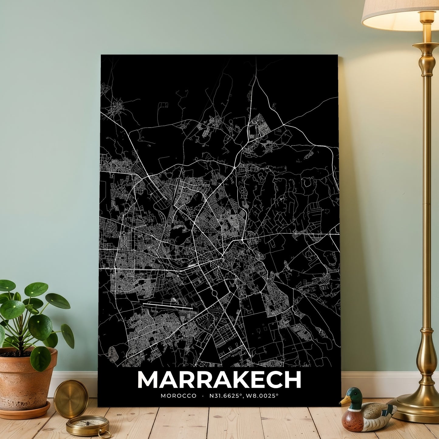 Marrakech Elegant Map Poster