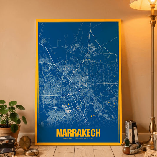 Marrakech Blockbuster Map Poster