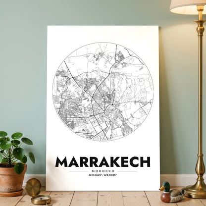 Marrakech Spot Map Poster