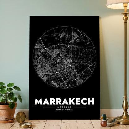 Marrakech Spot Map Poster