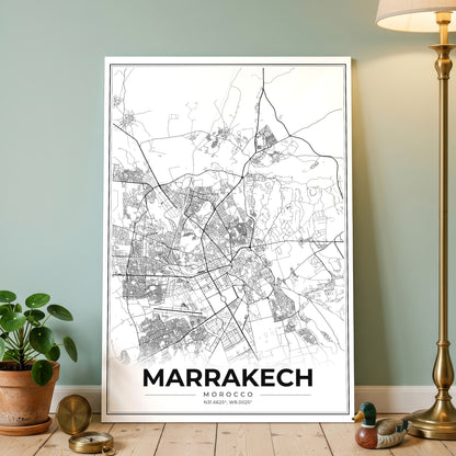 Marrakech Modern Map Poster