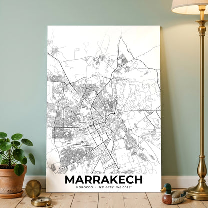 Marrakech Elegant Map Poster