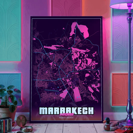 Marrakech GTA Map Poster