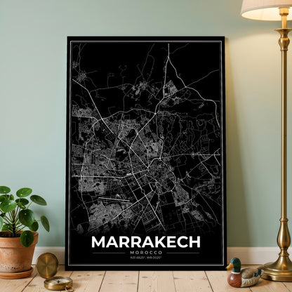 Marrakech Modern Map Poster