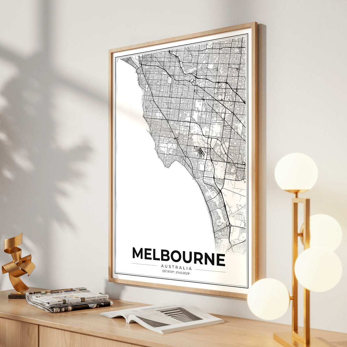 Melbourne Modern Map Poster