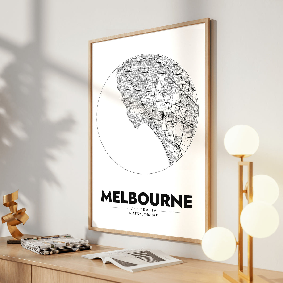 Melbourne Spot Map Poster