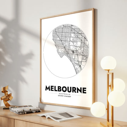 Melbourne Spot Map Poster