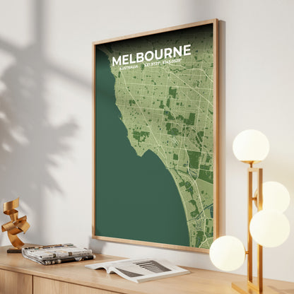Melbourne Clay Map Poster