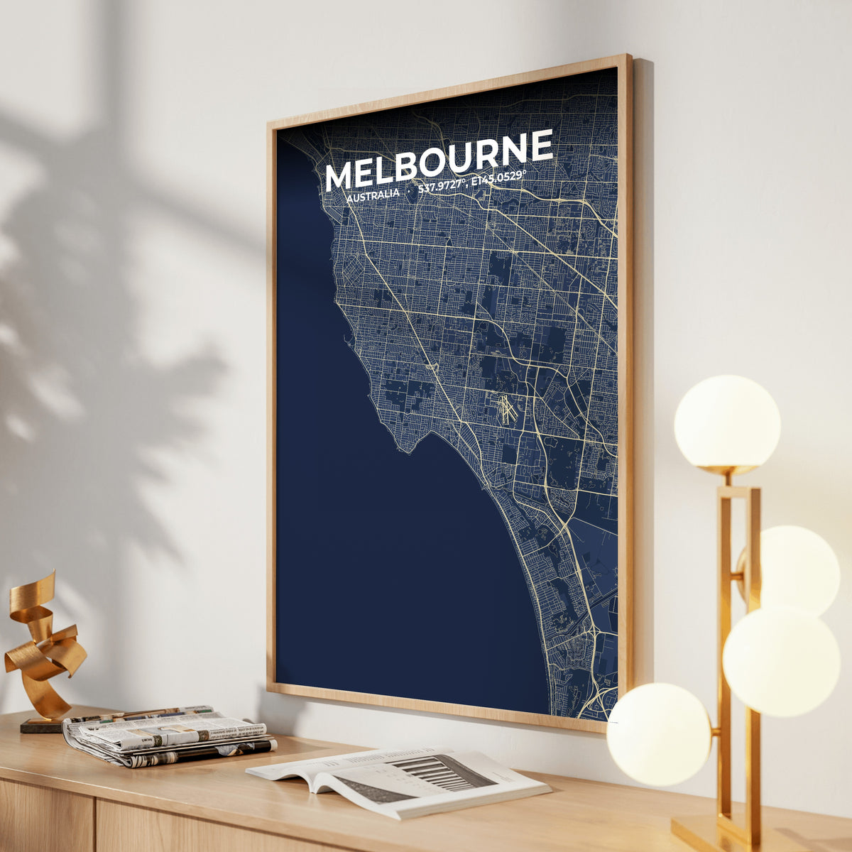 Melbourne Anchor Map Poster