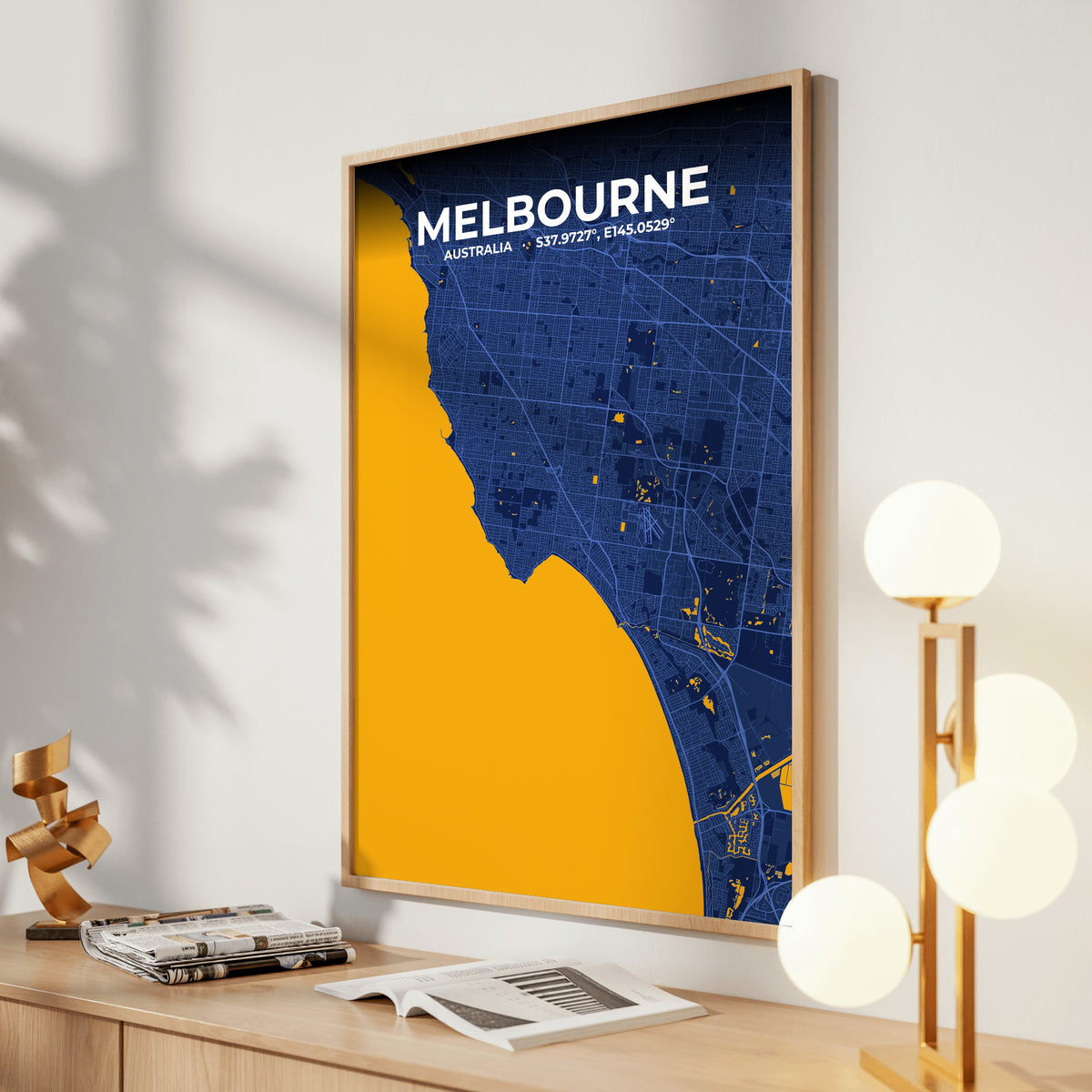 Melbourne Ink Map Poster