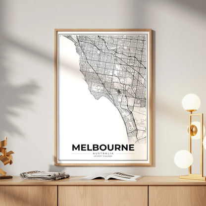 Melbourne Modern Map Poster